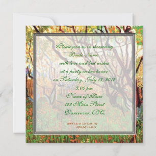 brida shower, Orchard in Blossom Vincent van Gogh Invitation