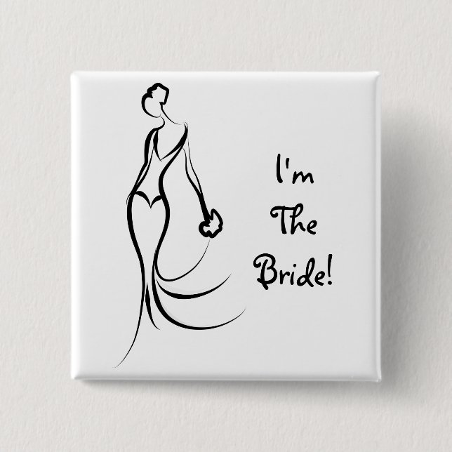 Bridal Accessory-I'm The Bride Pin (Front)