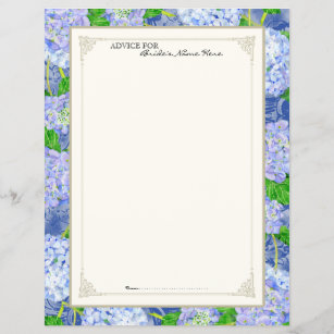 Bridal Advice Page Blue Hydrangea Lace Floral