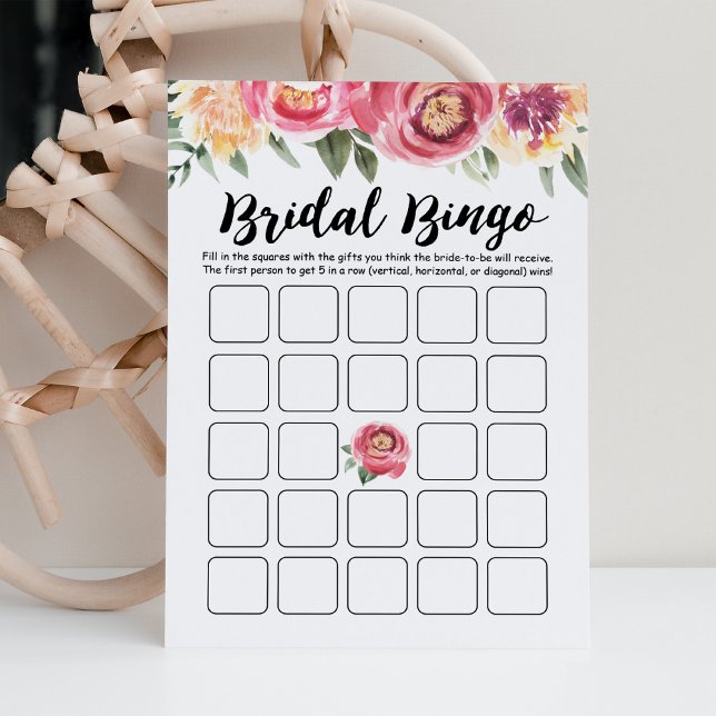 Bridal Bingo Bridal Shower and Hen Party game Card (Creator Uploaded)