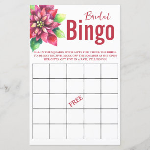 Bridal Bingo Christmas Bridal Shower Game