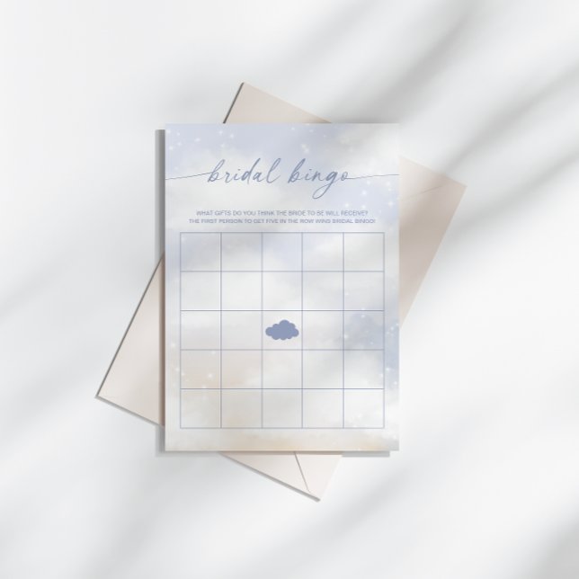 Bridal Bingo Cloud 9 Bridal Shower Game Invitation (Creator Uploaded)