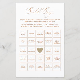 Bridal Bingo Elegant Bridal Shower Game