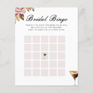Bridal Bingo Espresso Martini Bridal Shower Game