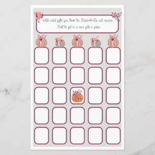 Bridal Bingo Fall in Love Bridal Shower