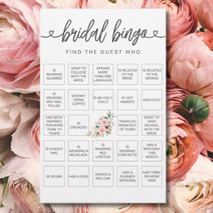  Bridal Bingo Find the Guest Bridal Shower Game