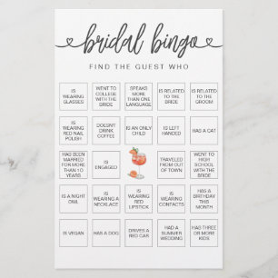 Bridal Bingo Find the Guest Bridal Shower Game
