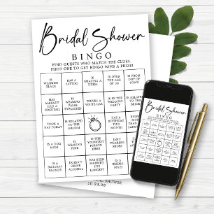 Bridal Bingo Find the Guest Bridal Shower Game Invitation