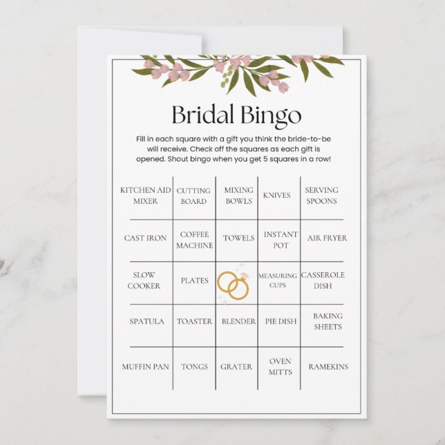 Bridal Bingo Invitation (Front)