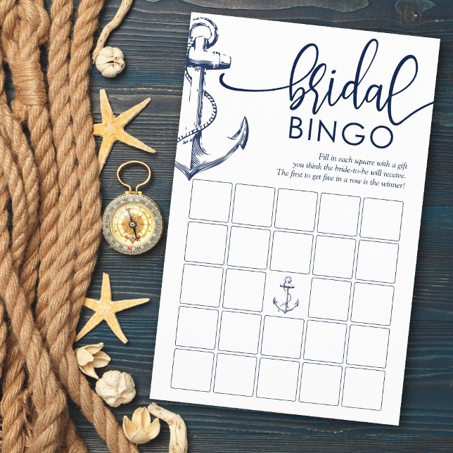 Bridal Bingo Nautical Anchor Shower Game (Creator Uploaded)