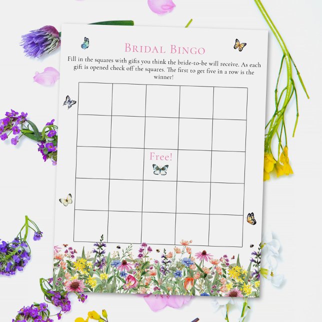 Bridal Bingo | Summer Wildflowers & Butterflies  (Creator Uploaded)