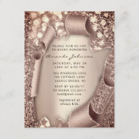 Bridal Birthday SWEET 16th Rose Gold 3D Glitter
