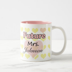 Bridal Bliss - Future Mrs. Johnson Two-Tone Coffee Mug