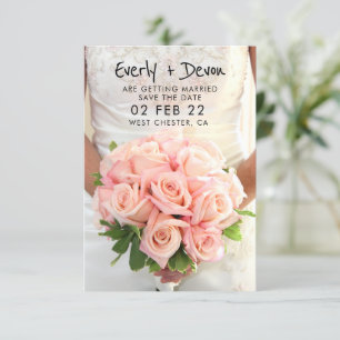 Bridal Bouquet Save The Date Invitation