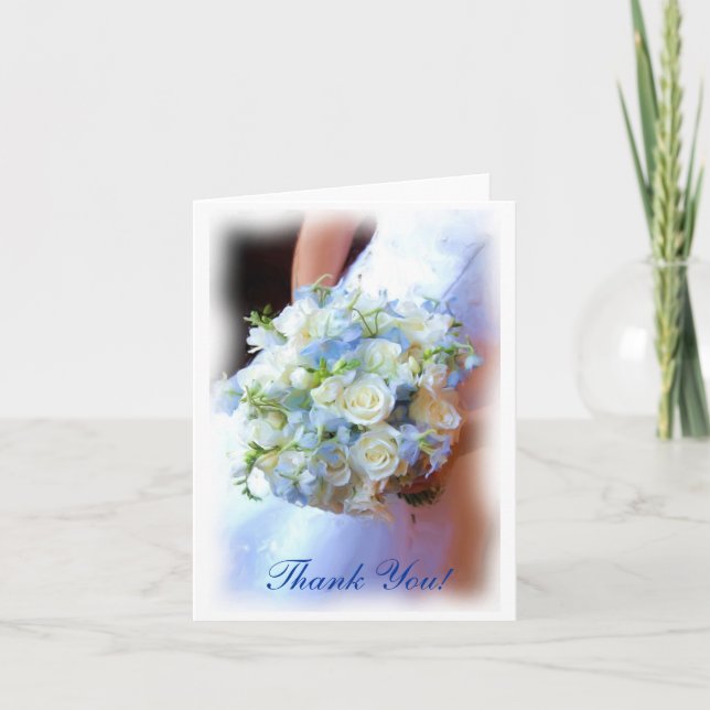 Bridal Bouquet Thank You Note Card (Front)