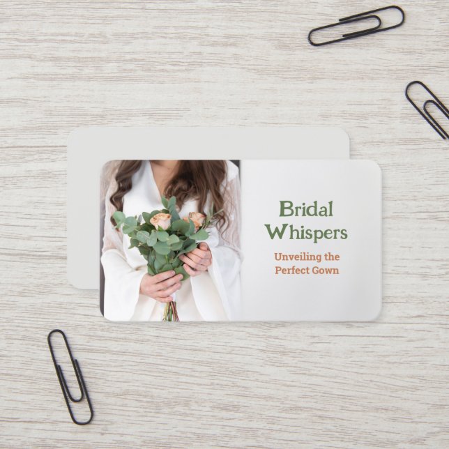 Bridal Boutique Business Card (Front/Back In Situ)