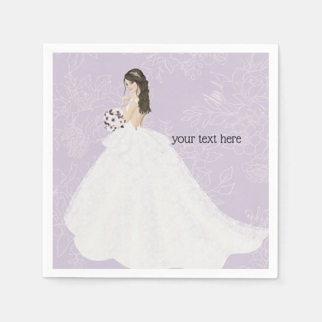 Bridal boutique choose background colour napkin (Front)
