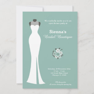 Bridal Boutique - Choose your background colour Invitation