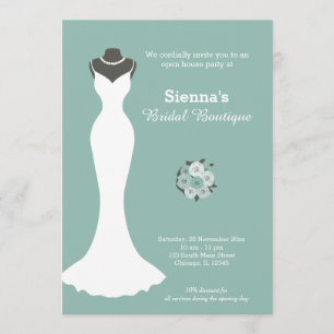Bridal Boutique - Choose your background colour Invitation