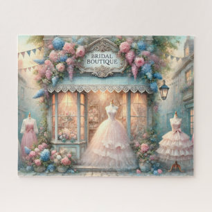 Bridal Boutique Romantic Wedding Gowns Florals Jigsaw Puzzle