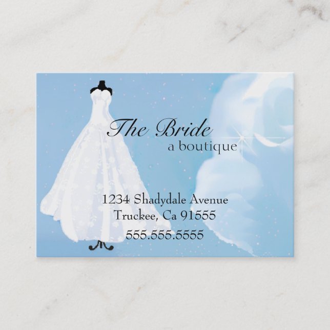 Bridal Boutique | Wedding Dress | Evening Gown Business Card (Front)