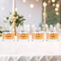 Bridal Bow Simple Bridesmaid Proposal Whiskey Glass