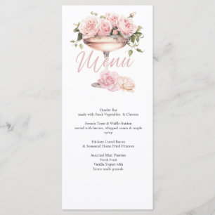 Bridal Brunch, Bridal shower, floral, elegant Menu
