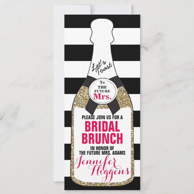 Bridal Brunch Bridal Shower Invitation Champagne (Front)