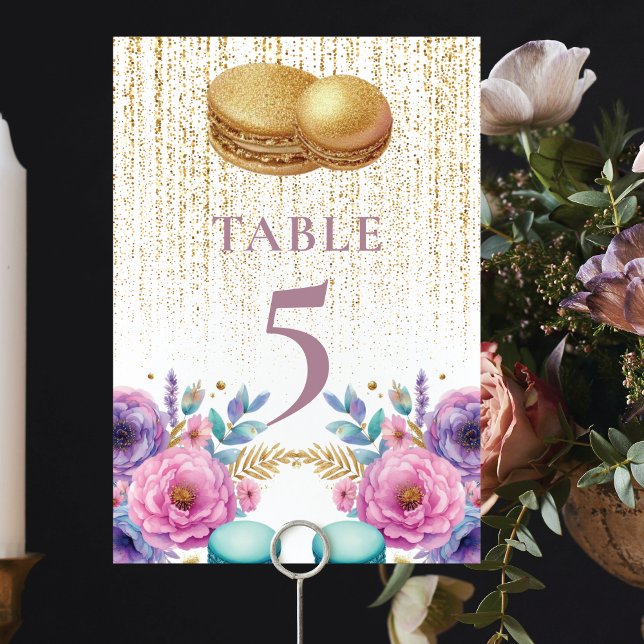 Bridal Brunch Elegant Pink Gold Table Number (Creator Uploaded)