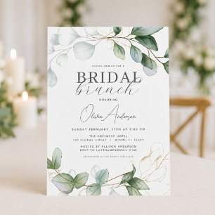 Bridal Brunch Eucalyptus Greenery Boho Rustic Invitation