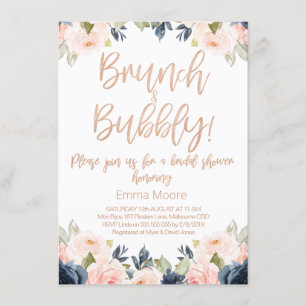 Bridal Brunch Floral Bridal Shower Invitation