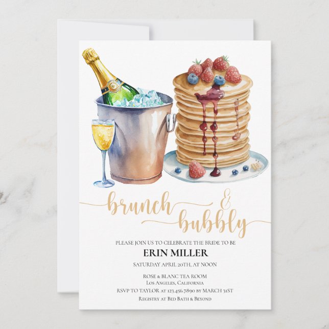  Bridal Brunch | Pancake Invitation (Front)