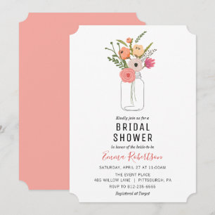Bridal Brunch Peony Bouquet Shower invitation