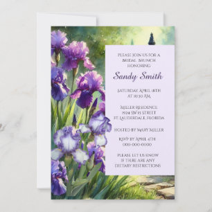 Bridal Brunch Purple Irises Invitation