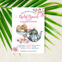 Bridal brunch sweet snacks tea pot bridal shower