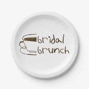 Bridal Brunch Whimsical Coffee Mug Drawing Wedding Paper Plate