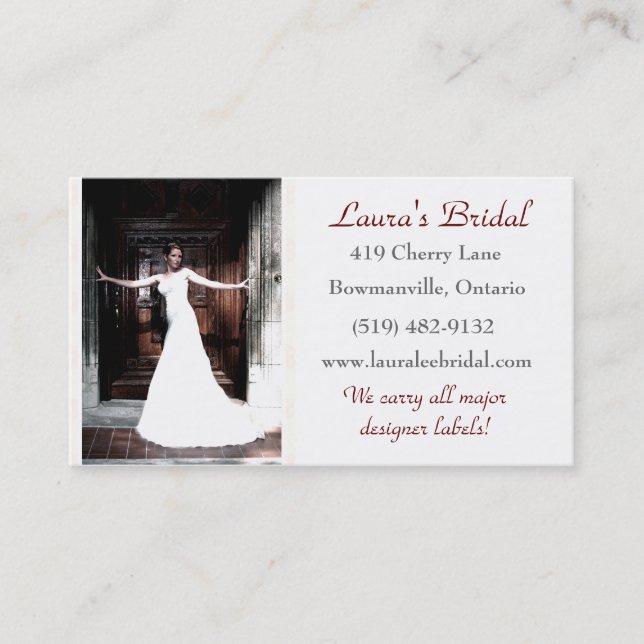 Bridal Business Card (Front)