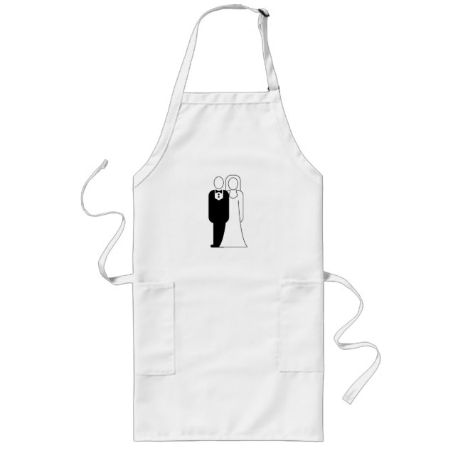 Bridal Couple Diagram Long Apron (Front)