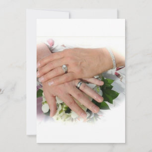 BRIDAL COUPLE HOLDING HANDS INVITATION