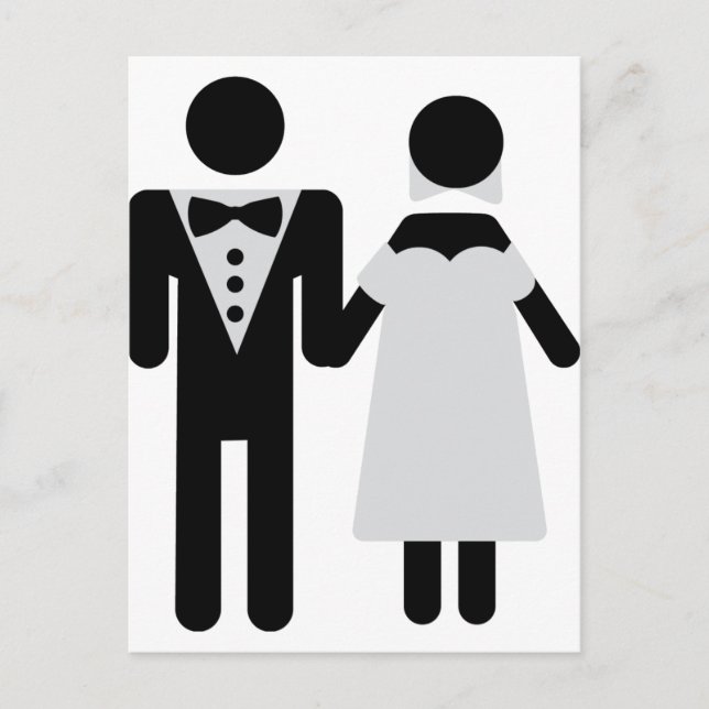 bridal couple icon postcard (Front)