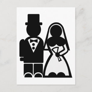 Bridal couple postcard