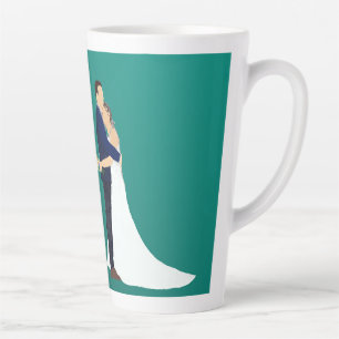 Bridal Couple, skin tones light Latte Mug