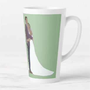 Bridal Couple, skin tones medium Latte Mug
