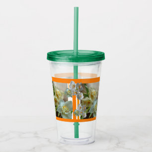 Bridal Crown Daffodils Design Acrylic Tumbler