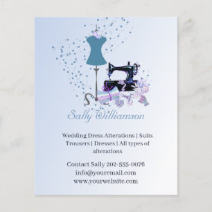 Bridal Dress Alterations Blue Advertising Flyer