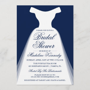 Bridal Dress Wedding Shower Invitation
