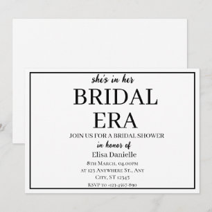 Bridal Era Minimalist Modern Custom Bridal Shower Invitation