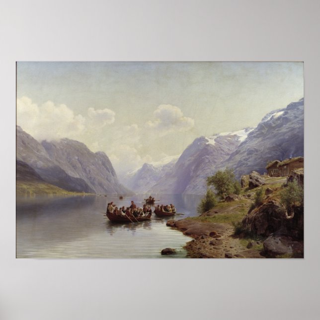 Bridal Escort on the Hardanger Fiord, 1865 Poster (Front)