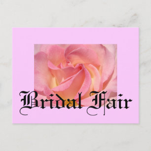 Bridal Fair postcards Bride's Events Pink Rose