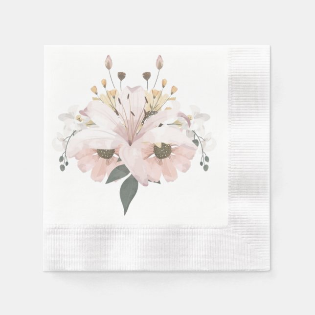 Bridal Floral Napkin (Front)
